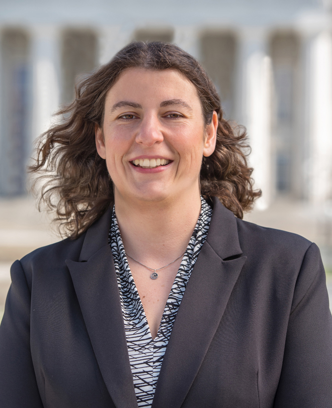 Monique Priestley in front of the Vermont State House Monique Priestley in front of the Vermont State House